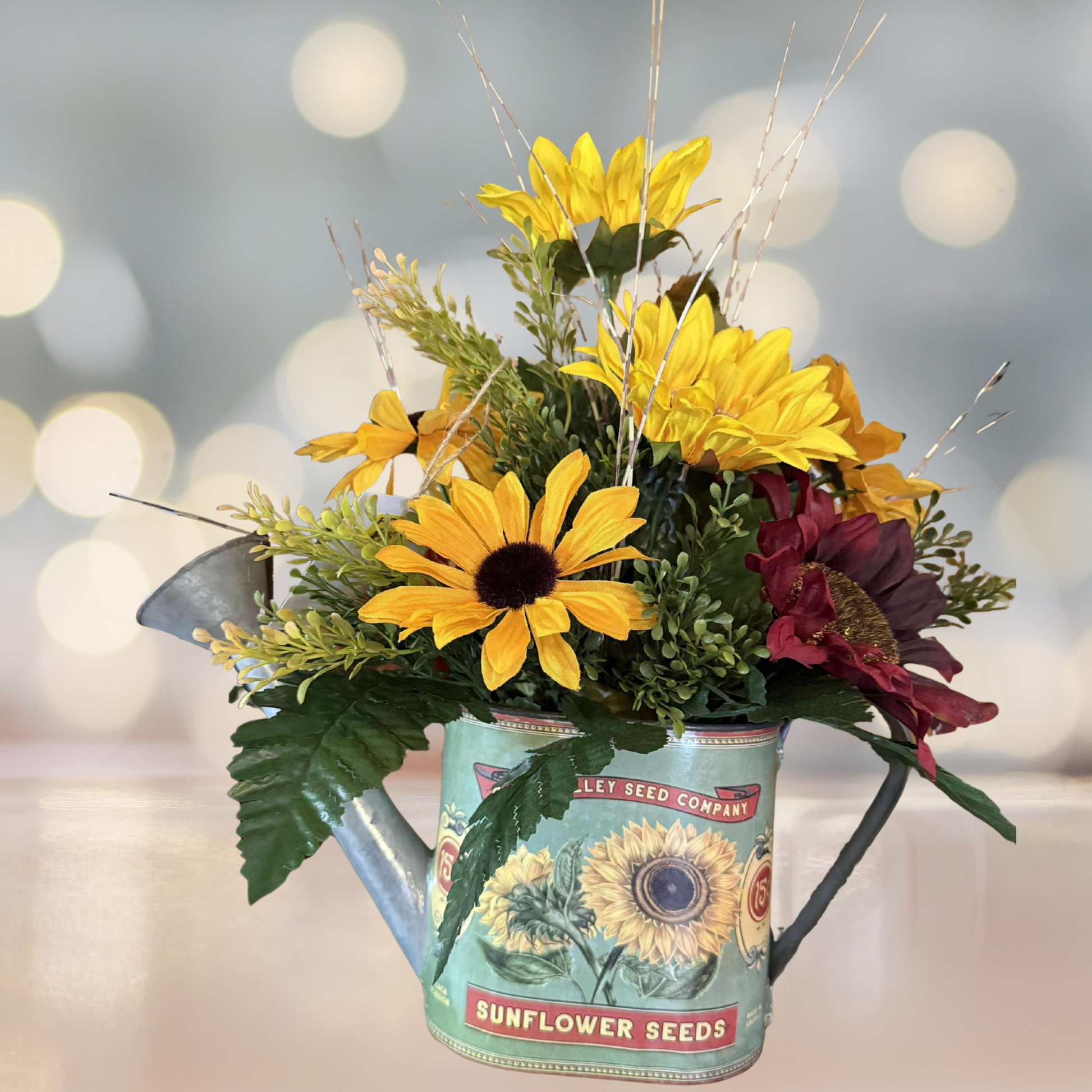 Sun-Kissed Blooms Watering Can
